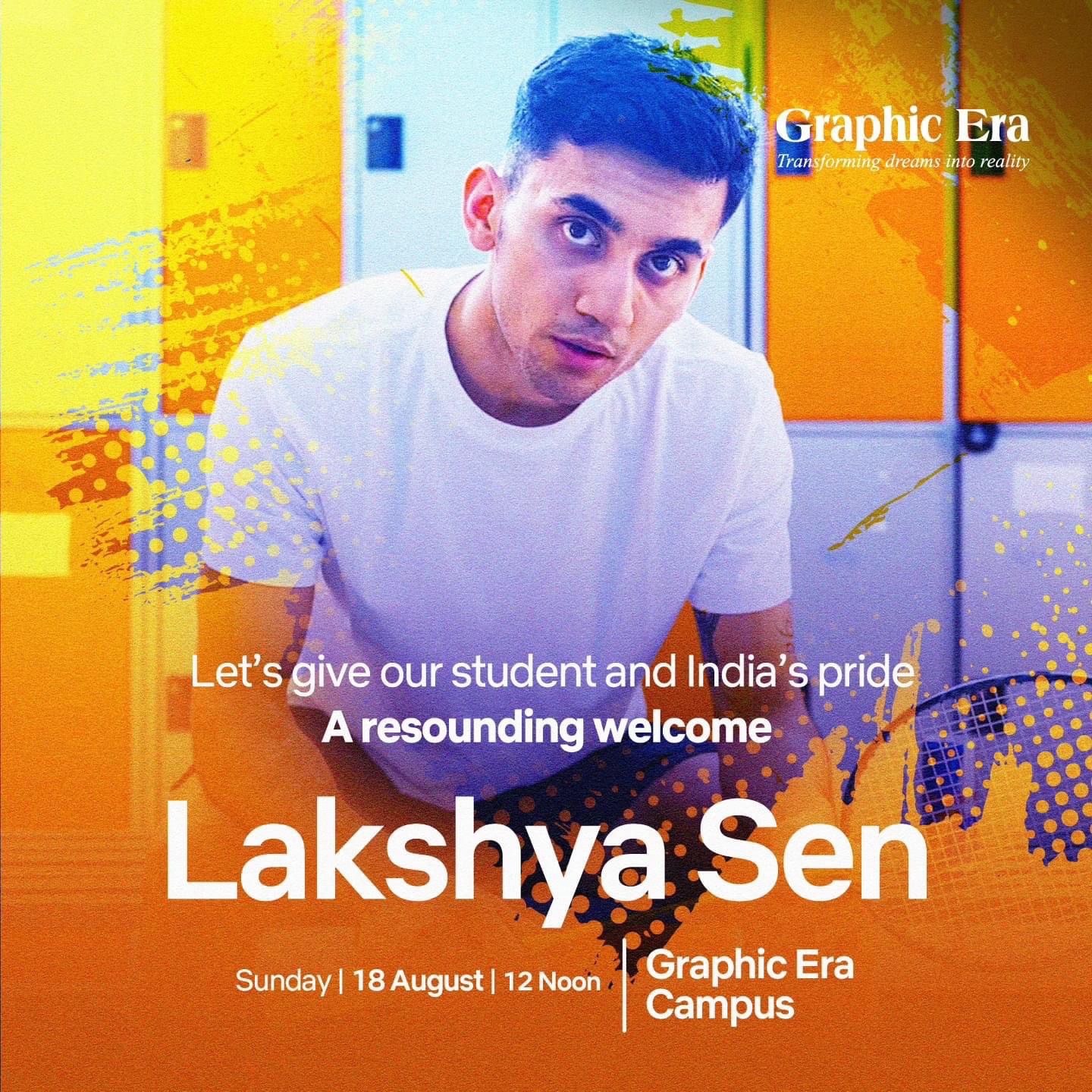 Graphic Era Honors Lakshya Sen, Announces Major Support for Badminton Star